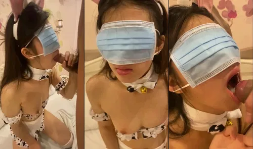 Em nữ sinh bồn chứa tinh cosplay bò sữa đòi bắn vào miệng để em nuốt hết